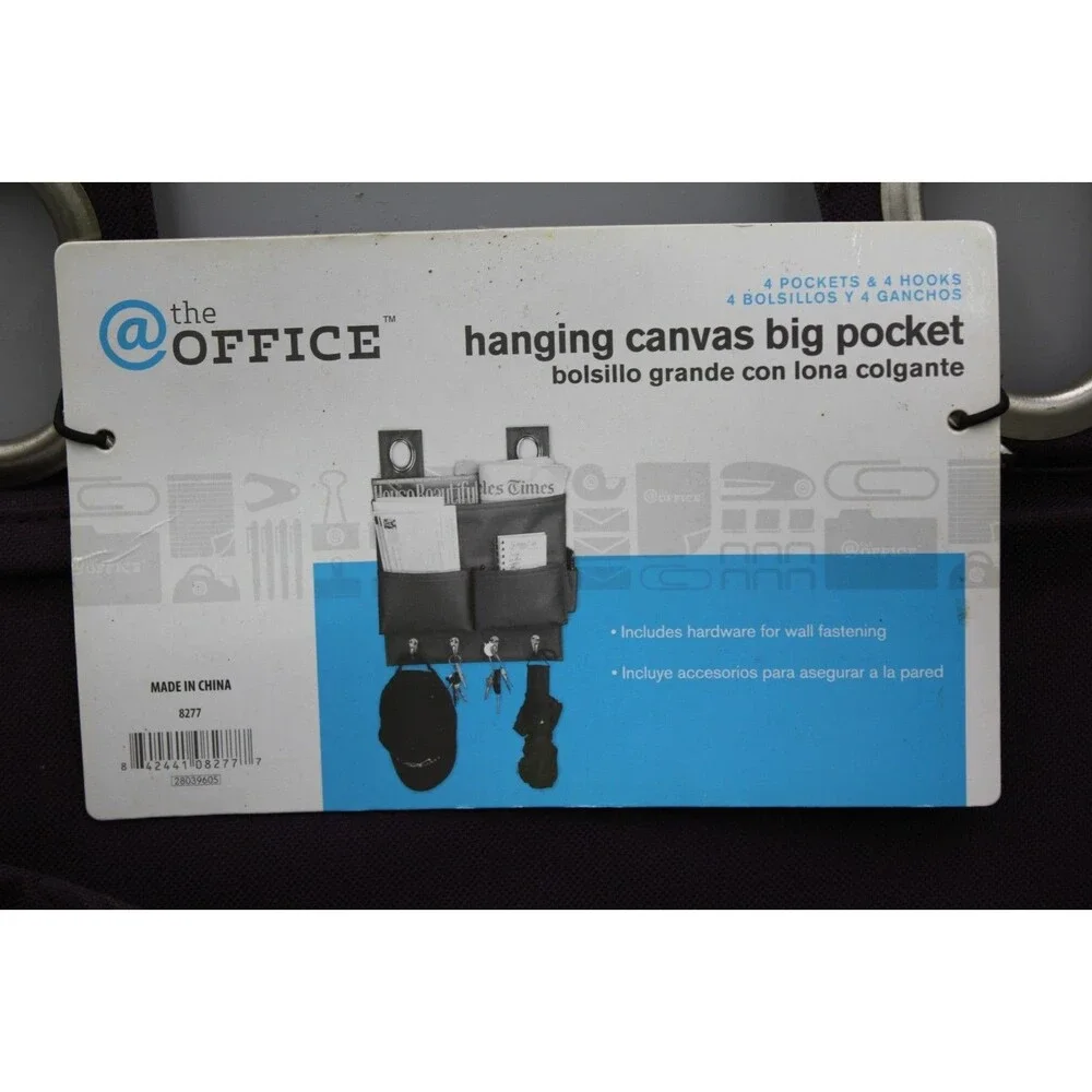 @the office Hanging Canvas Big Wall Pocket Organizer Office Household Purple